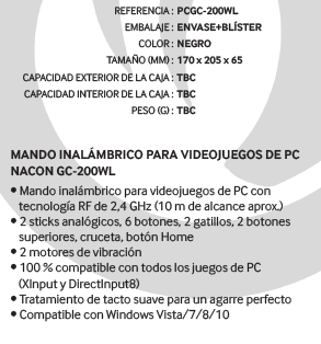 Nacon GC-200WL : Manette sans fil idéale pour jouer sur PC